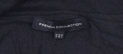 Womens UK Size 8 French Connection Black Basic T-Shirt