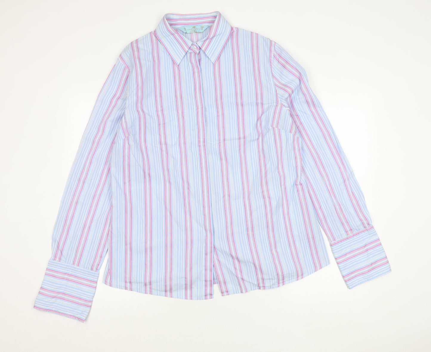 Hawes & Curtis Men’s Blue Striped Long Sleeve Shirt Size 20