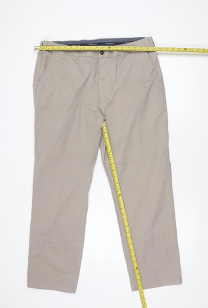 Unisex Adultss UK Size 20 Marks and Spencer Regular Fit Chino Beige Trousers