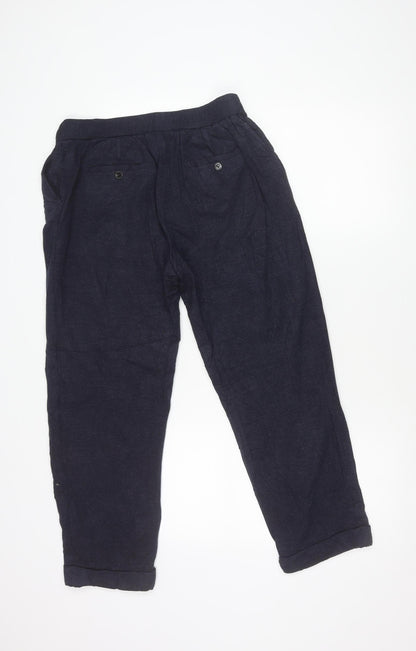 Massimo Dutti Women Blue Size 10 Chino Wool Blend Trousers