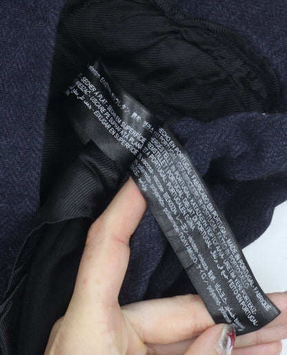 Massimo Dutti Women Blue Size 10 Chino Wool Blend Trousers