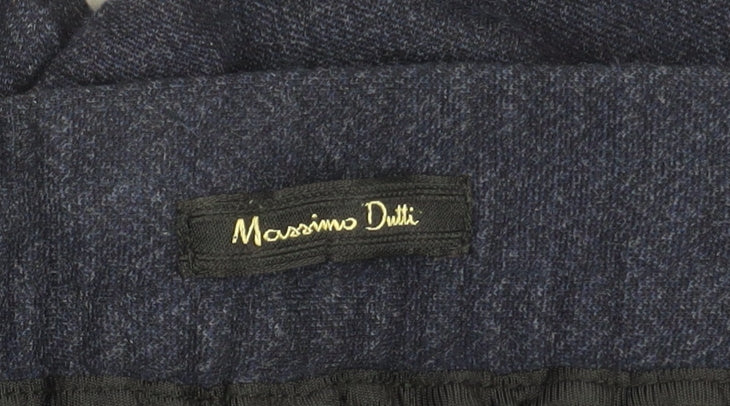 Massimo Dutti Women Blue Size 10 Chino Wool Blend Trousers