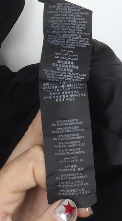 Lipsy Women’s Black Size 8 Paperbag Trousers with Belted Tie Waist