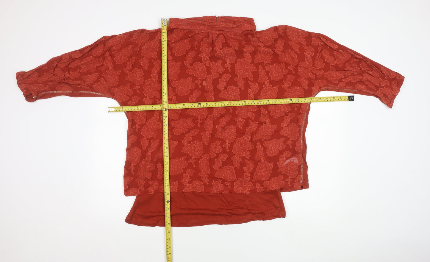 White Stuff Women’s Red Floral Cotton Modal Tunic Blouse UK 18