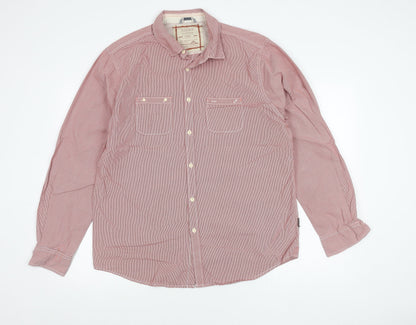 St George by Duffer Mens Red Check Long Sleeve Shirt Size L