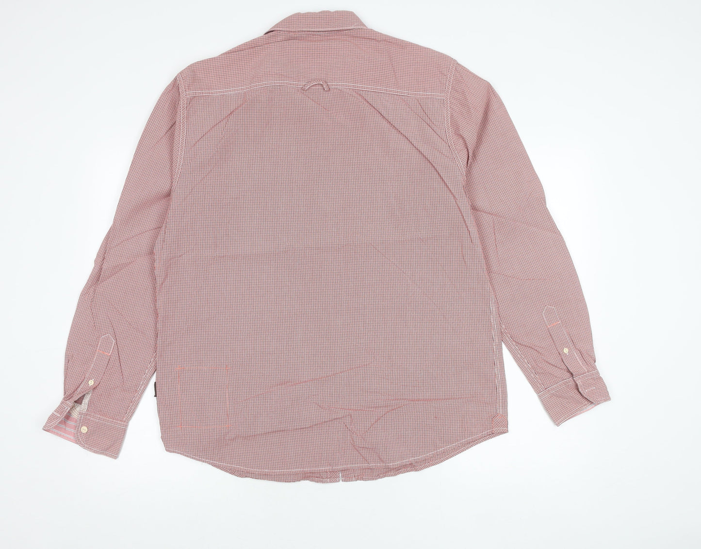 St George by Duffer Mens Red Check Long Sleeve Shirt Size L
