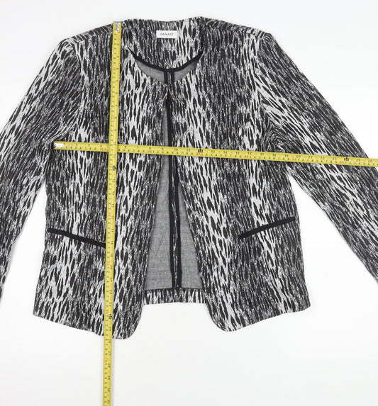 Damart Women’s Black Animal Print Blazer Jacket Size 18