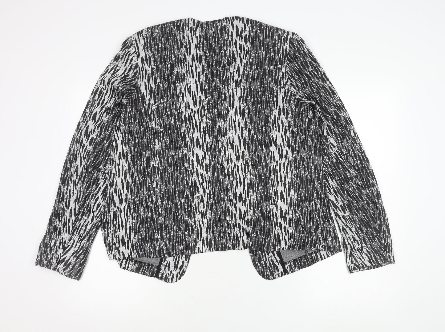 Damart Women’s Black Animal Print Blazer Jacket Size 18