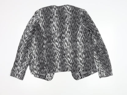 Damart Women’s Black Animal Print Blazer Jacket Size 18