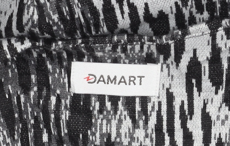 Damart Women’s Black Animal Print Blazer Jacket Size 18