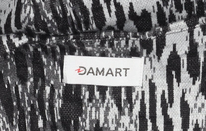 Damart Women’s Black Animal Print Blazer Jacket Size 18