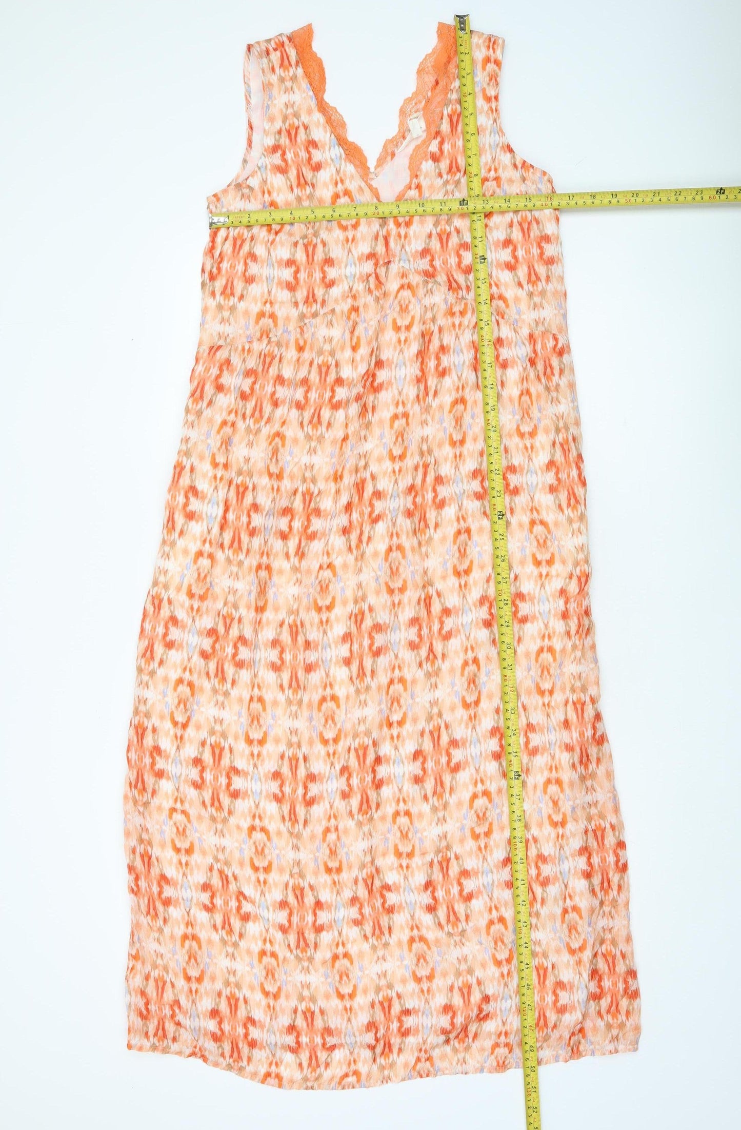 Marks and Spencer Per Una Women’s Orange Shift Dress Size 8 Boho Summer