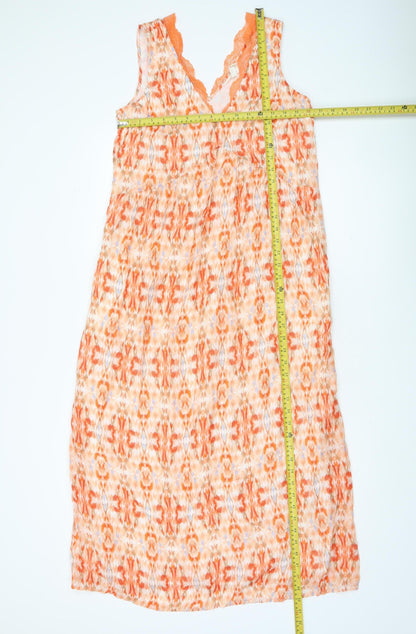 Marks and Spencer Per Una Women’s Orange Shift Dress Size 8 Boho Summer