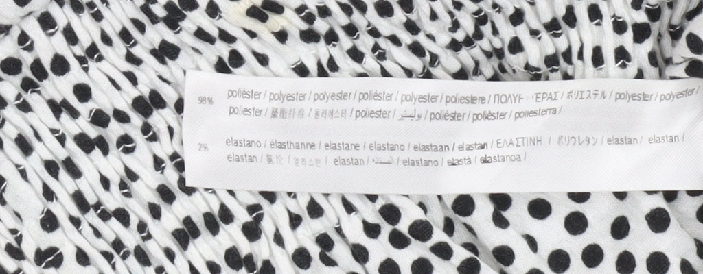 Bershka Women’s White Polka Dot Camisole Blouse Size 8