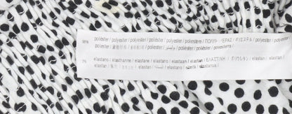 Bershka Women’s White Polka Dot Camisole Blouse Size 8