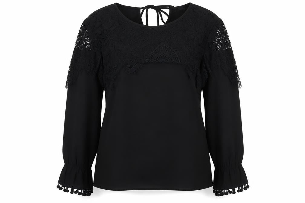 Womens UK Size 12 Boohoo Black Tunic Blouse