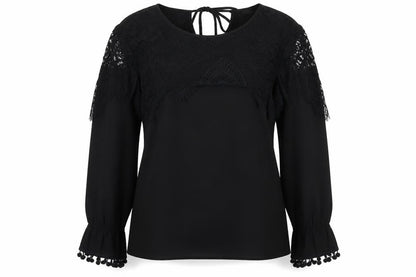 Womens UK Size 12 Boohoo Black Tunic Blouse