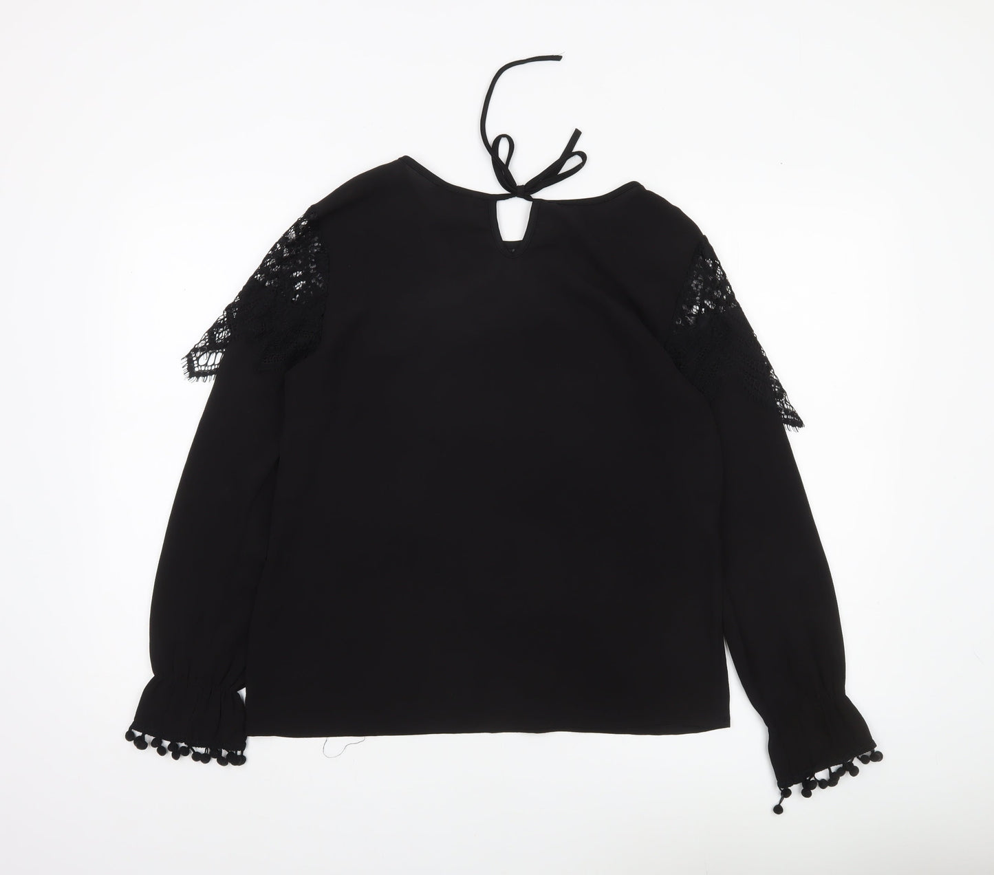 Womens UK Size 12 Boohoo Black Tunic Blouse