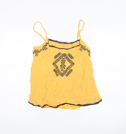 Womens UK Size 8 Hush Yellow Camisole Tank