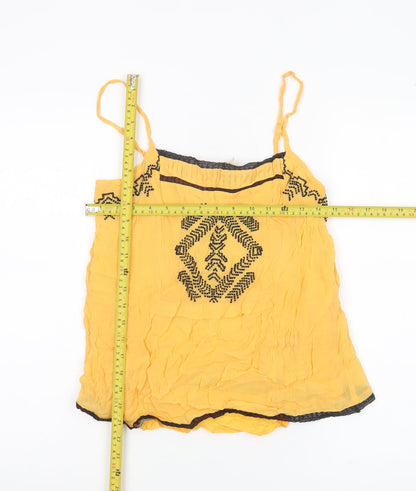 Womens UK Size 8 Hush Yellow Camisole Tank