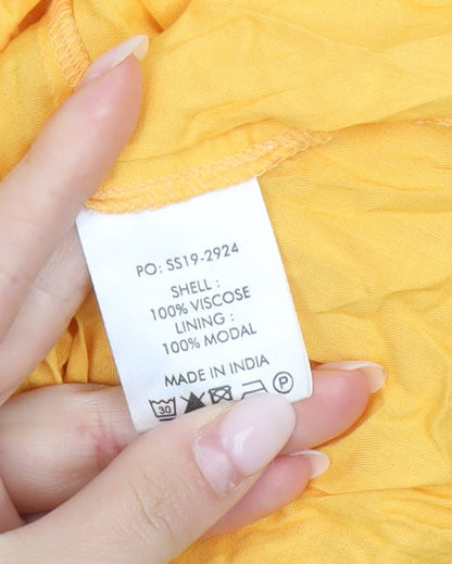 Womens UK Size 8 Hush Yellow Camisole Tank