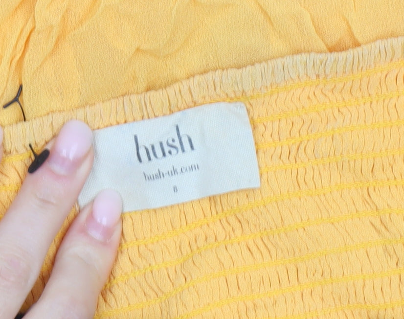 Womens UK Size 8 Hush Yellow Camisole Tank