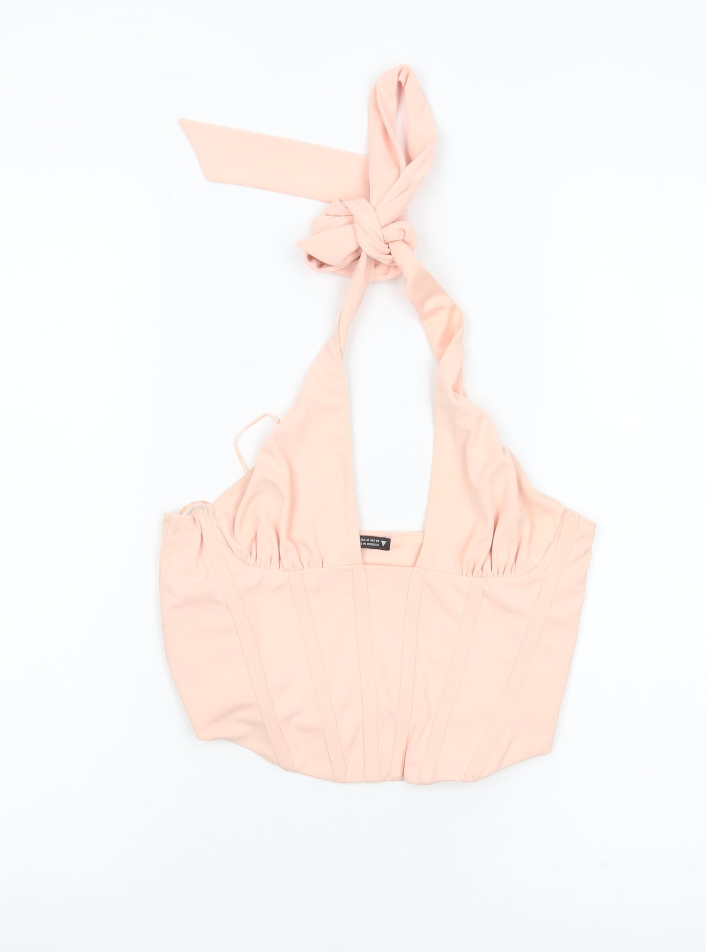 Womens UK Size 12 Zara Pink Cropped Tank