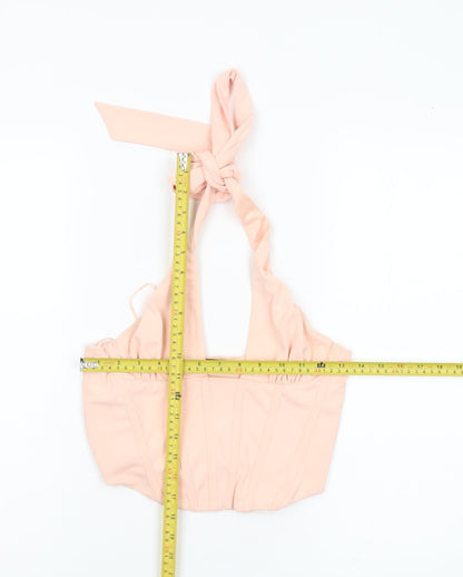 Womens UK Size 12 Zara Pink Cropped Tank