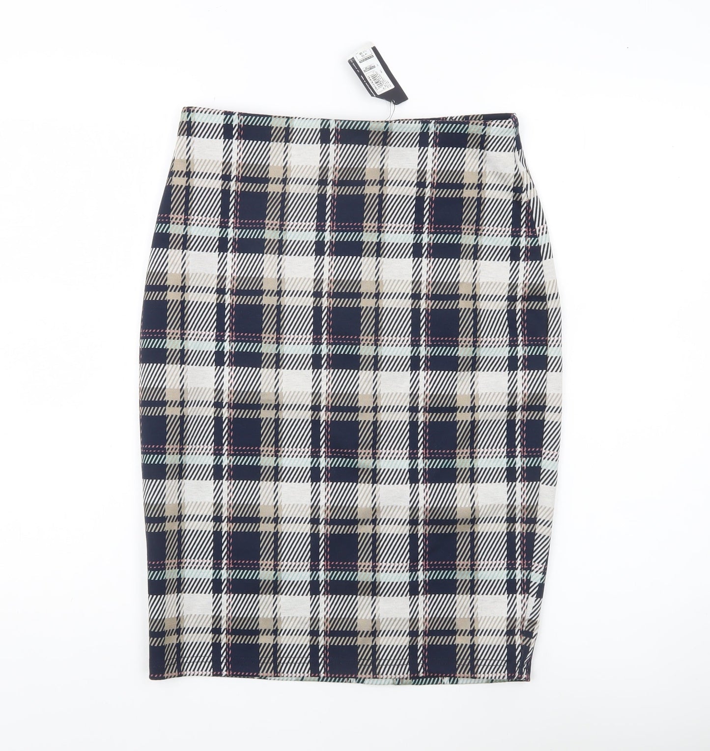 Marks and Spencer Womens Multicoloured Plaid Pencil Skirt Size 10