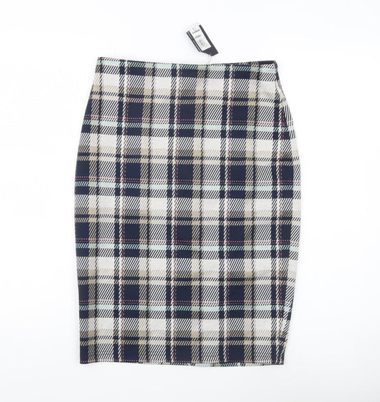 Marks and Spencer Womens Multicoloured Plaid Pencil Skirt Size 10