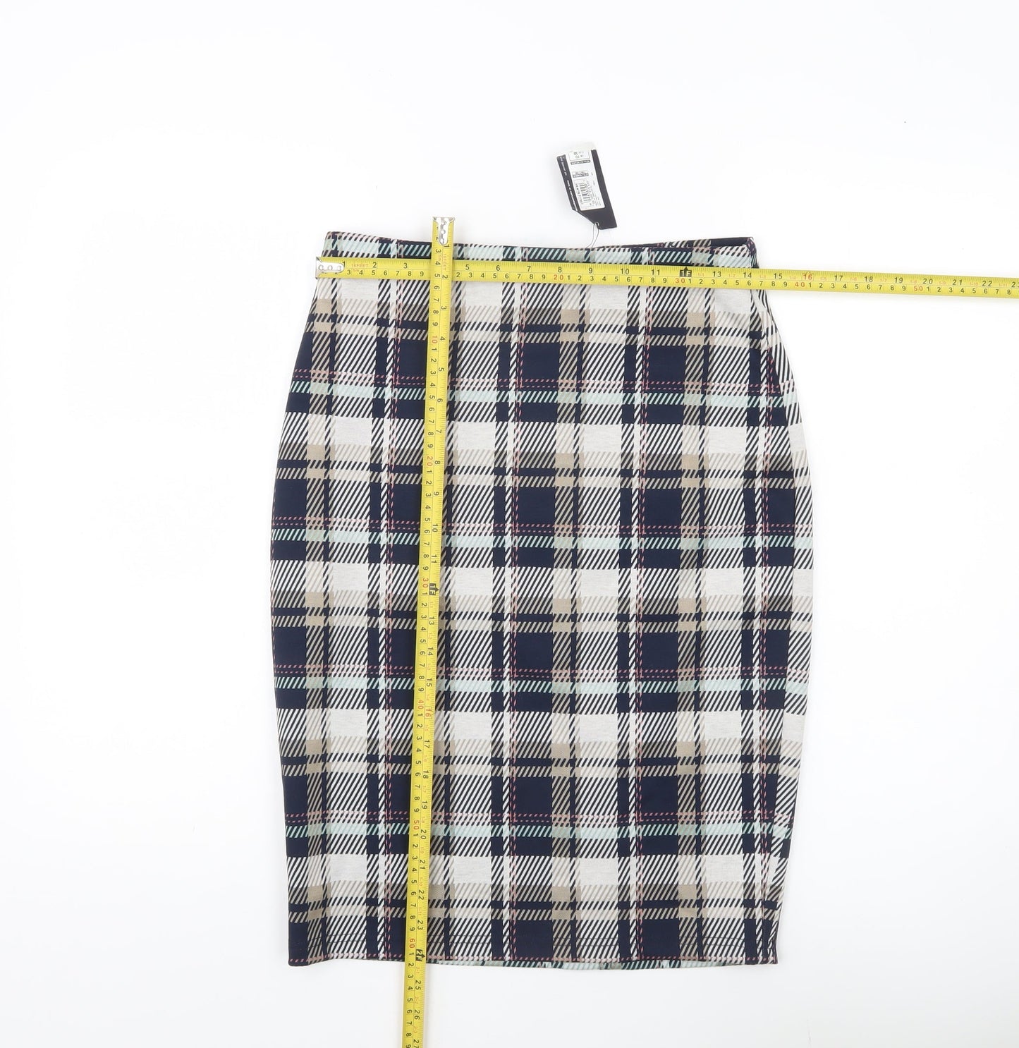 Marks and Spencer Womens Multicoloured Plaid Pencil Skirt Size 10
