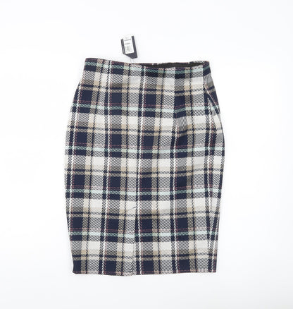 Marks and Spencer Womens Multicoloured Plaid Pencil Skirt Size 10