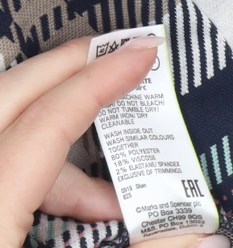 Marks and Spencer Womens Multicoloured Plaid Pencil Skirt Size 10