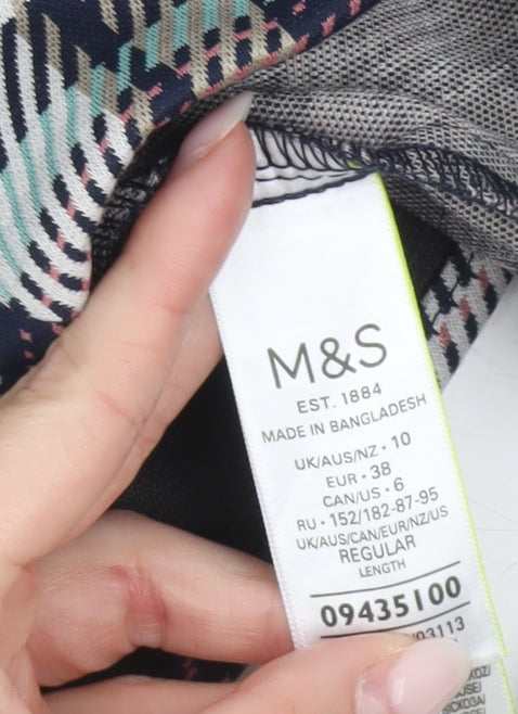 Marks and Spencer Womens Multicoloured Plaid Pencil Skirt Size 10