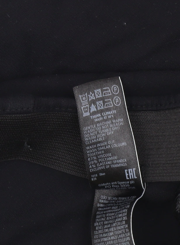 Marks and Spencer Womens Black Size 12 Pencil Skirt Workwear