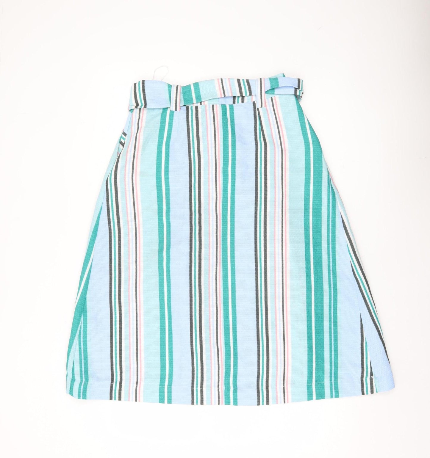 Oasis Women’s Multicoloured Stripe A-Line Knee Length Skirt Size 8