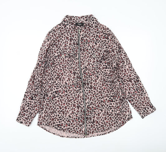 Womens UK Size 10 Klass Pink Blouse Button-Up