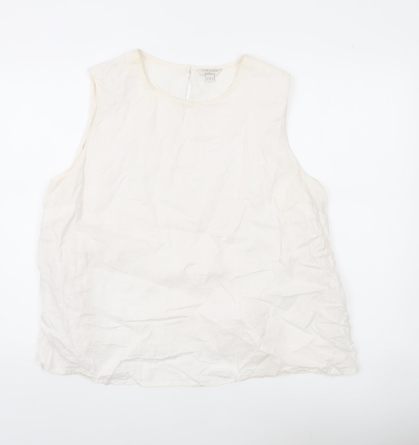 Womens UK Size 22 Monsoon Ivory Basic Blouse