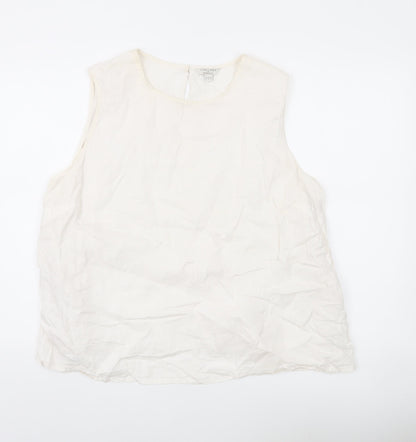 Womens UK Size 22 Monsoon Ivory Basic Blouse
