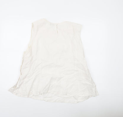 Womens UK Size 22 Monsoon Ivory Basic Blouse
