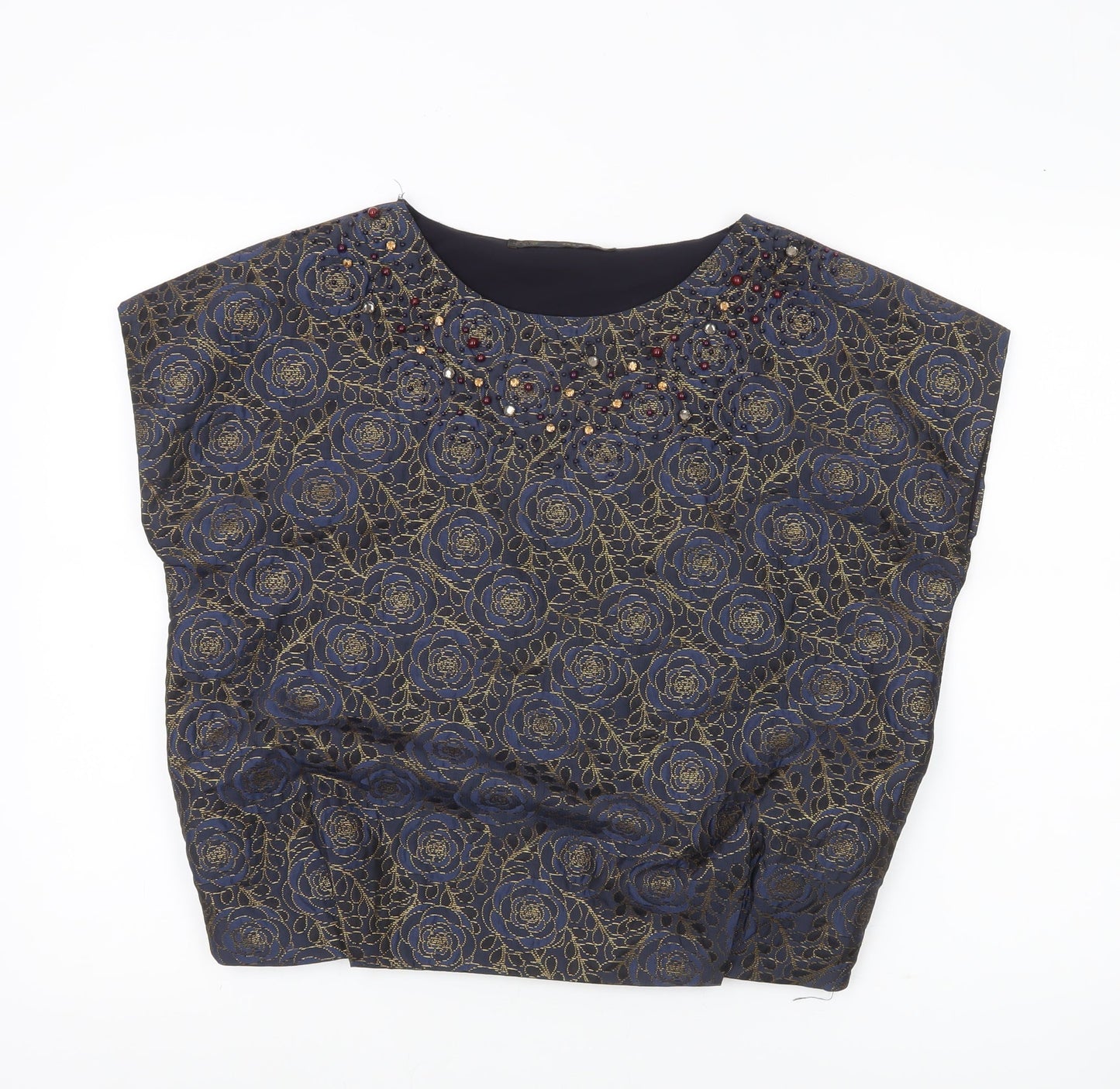 Womens UK Size 10 Zara Basic Blue Basic Blouse