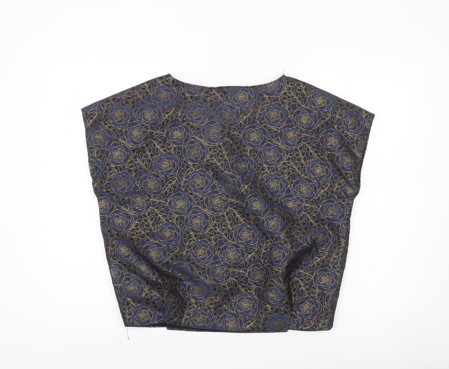 Womens UK Size 10 Zara Basic Blue Basic Blouse