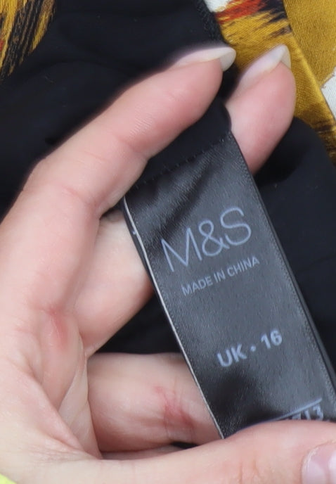 Marks and Spencer Women’s Multicoloured Floral Pencil Skirt Size 16