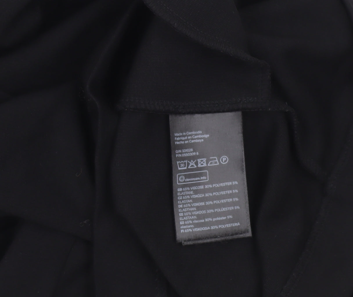 H&M Women Black XS Shift Dress Long Sleeve Round Neck