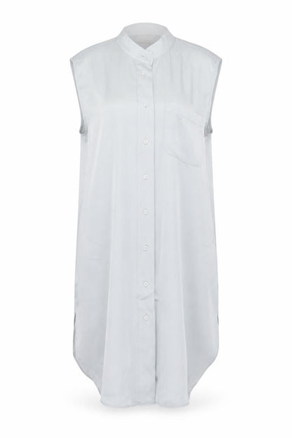 H&M Women’s Grey Sleeveless Shirt Dress Size 8 Collared Buttoned