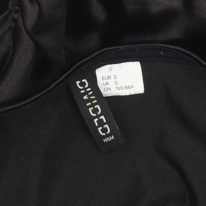 H&M Divided Women’s Black Slip Ruched Mini Party Dress Size S