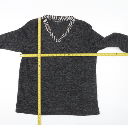 Womens UK Size 10 Bonmarché Grey Pullover Jumper