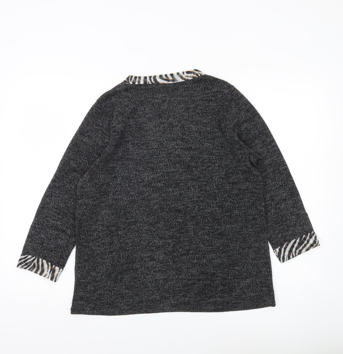 Womens UK Size 10 Bonmarché Grey Pullover Jumper