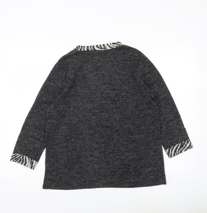 Womens UK Size 10 Bonmarché Grey Pullover Jumper