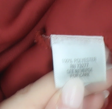 Elle Women’s Red Multicoloured A-Line Knee Length Skirt M